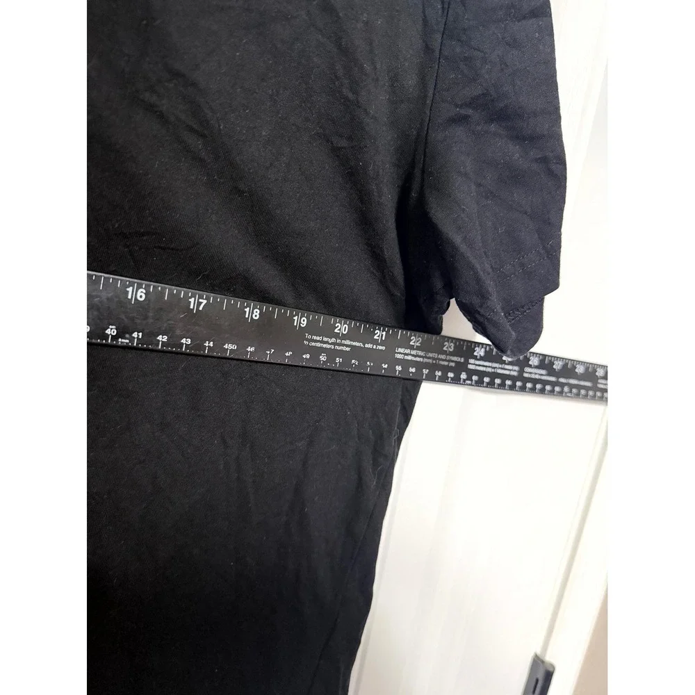 Banana Republic Henley T-Shirt Mens Large Black Premium Wash Short Sleeve